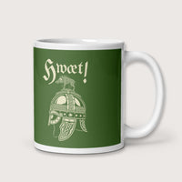 Hwæt Boar-Crested Helmet Mug - history buff gift by HistoHead