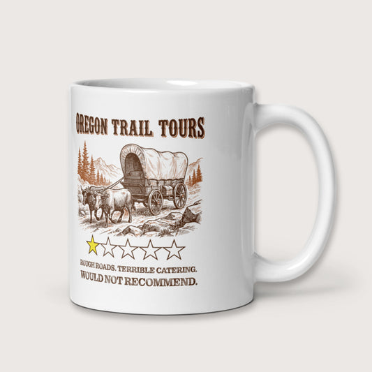 Oregon Trail Tours Review Mug - history buff gift by HistoHead