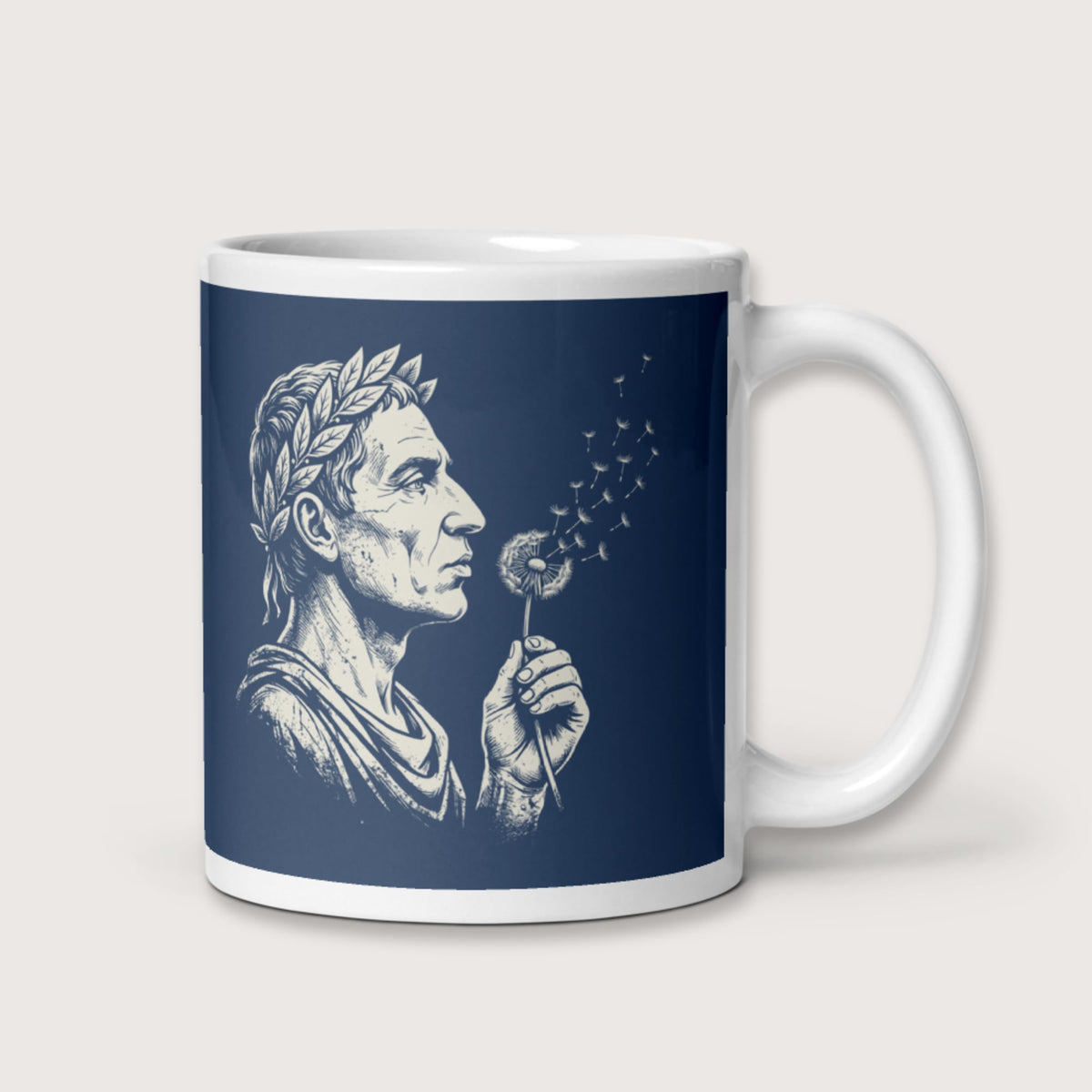 Caesar Blowing Wishes Mug - history buff gift by HistoHead