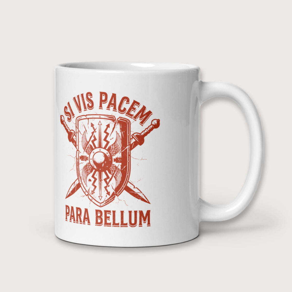 Si Vis Pacem Para Bellum Scutum Mug - history buff gift by HistoHead