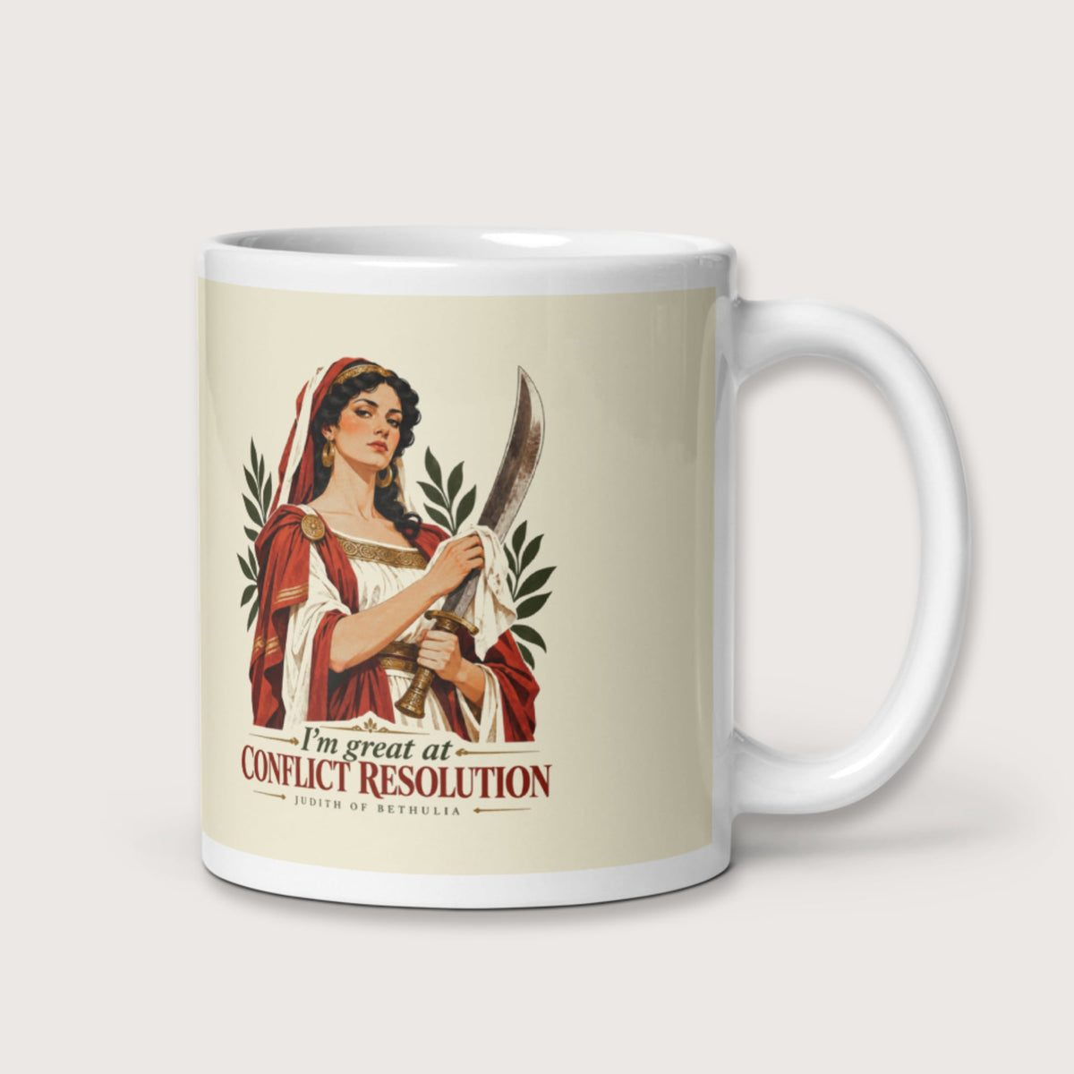 Judith of Bethulia I'm Great at Conflict Resolution Mug - history buff gift by HistoHead