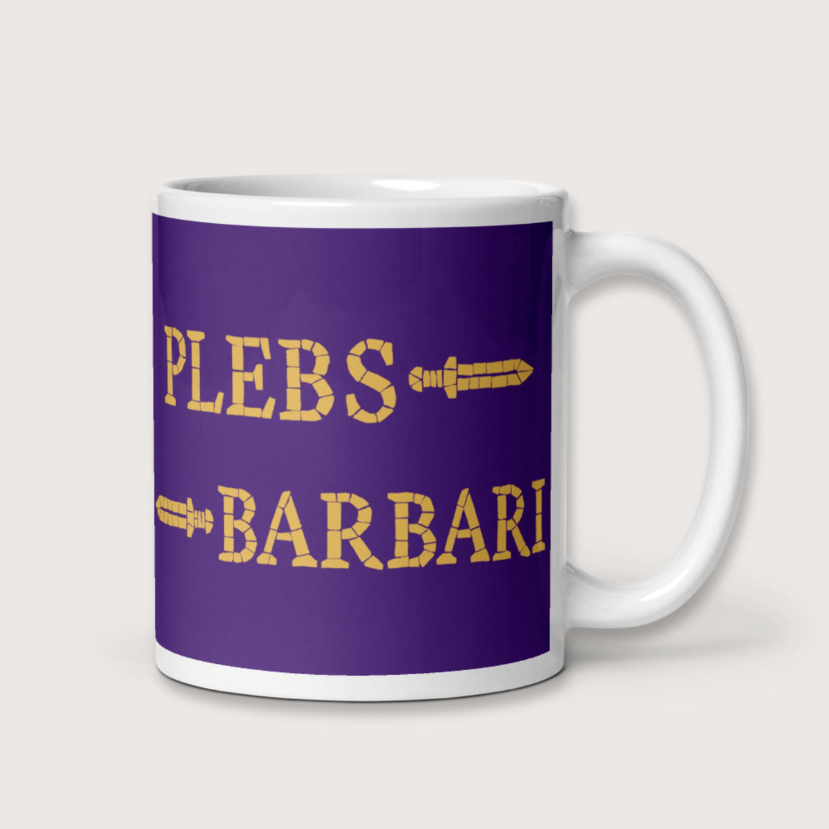 Mosaic Plebs or Barbari Mug - history buff gift by HistoHead
