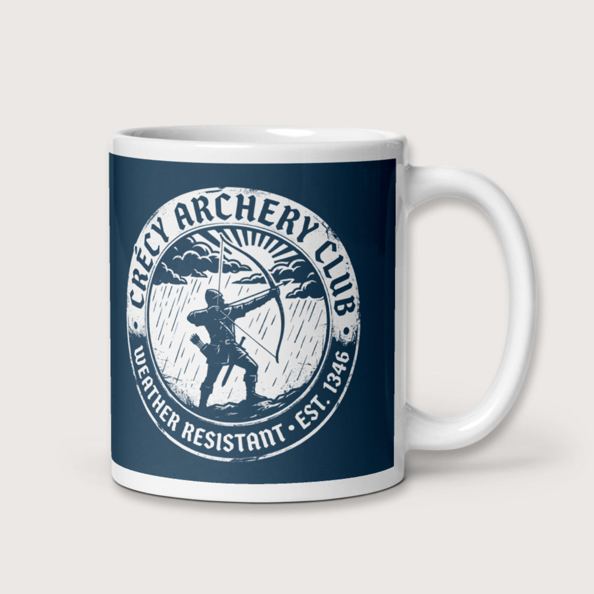 Crecy Archery Club Mug - history buff gift by HistoHead