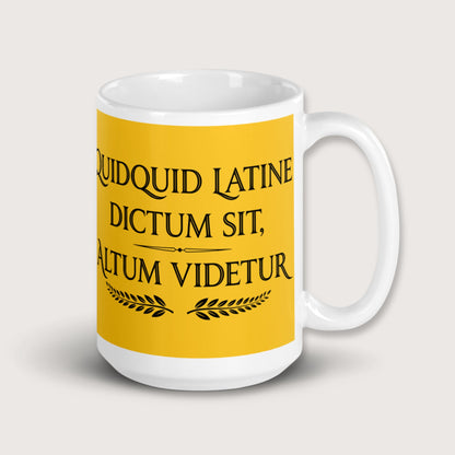 Whatever Is Said in Latin Seems Deep Mug - history buff gift by HistoHead