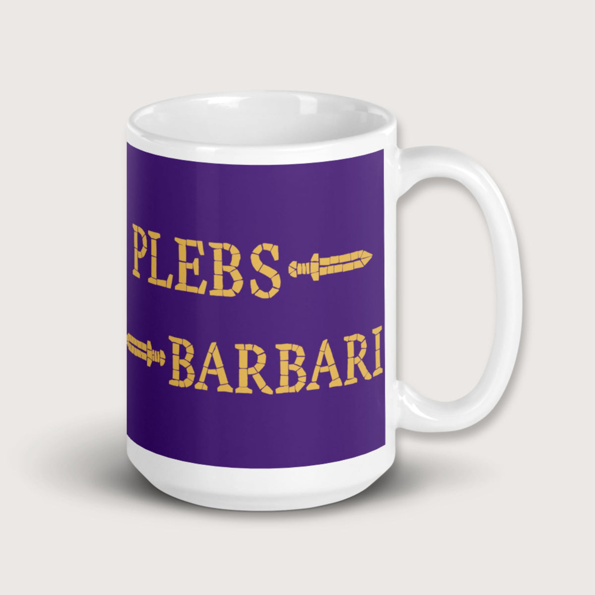 Mosaic Plebs or Barbari Mug - history buff gift by HistoHead