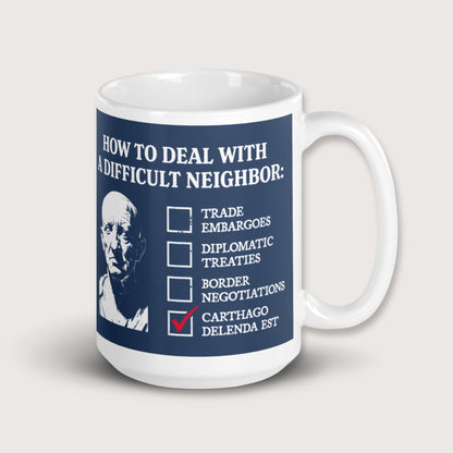 Cato's Foreign Policy Mug - history buff gift by HistoHead