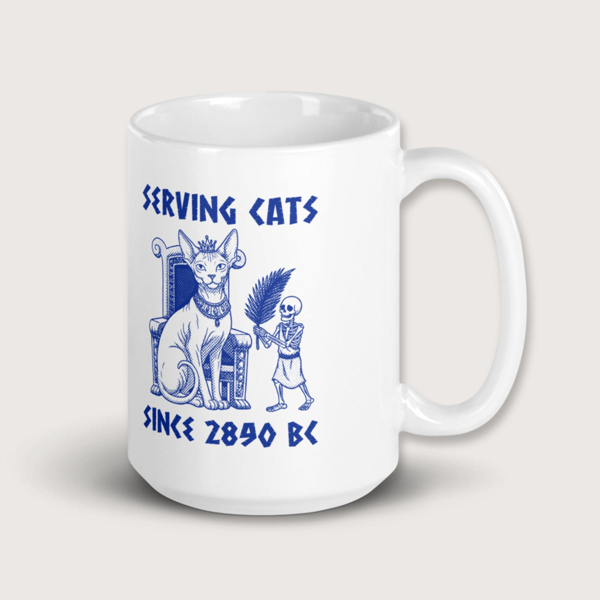 Serving Cats Since 2890 BC Mug - history buff gift by HistoHead