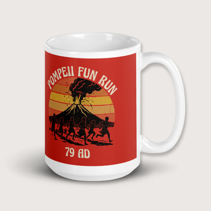 Pompeii Fun Run Retro Mug - history buff gift by HistoHead
