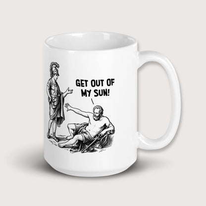 Diogenes: Get Out of My Sun Mug - history buff gift by HistoHead