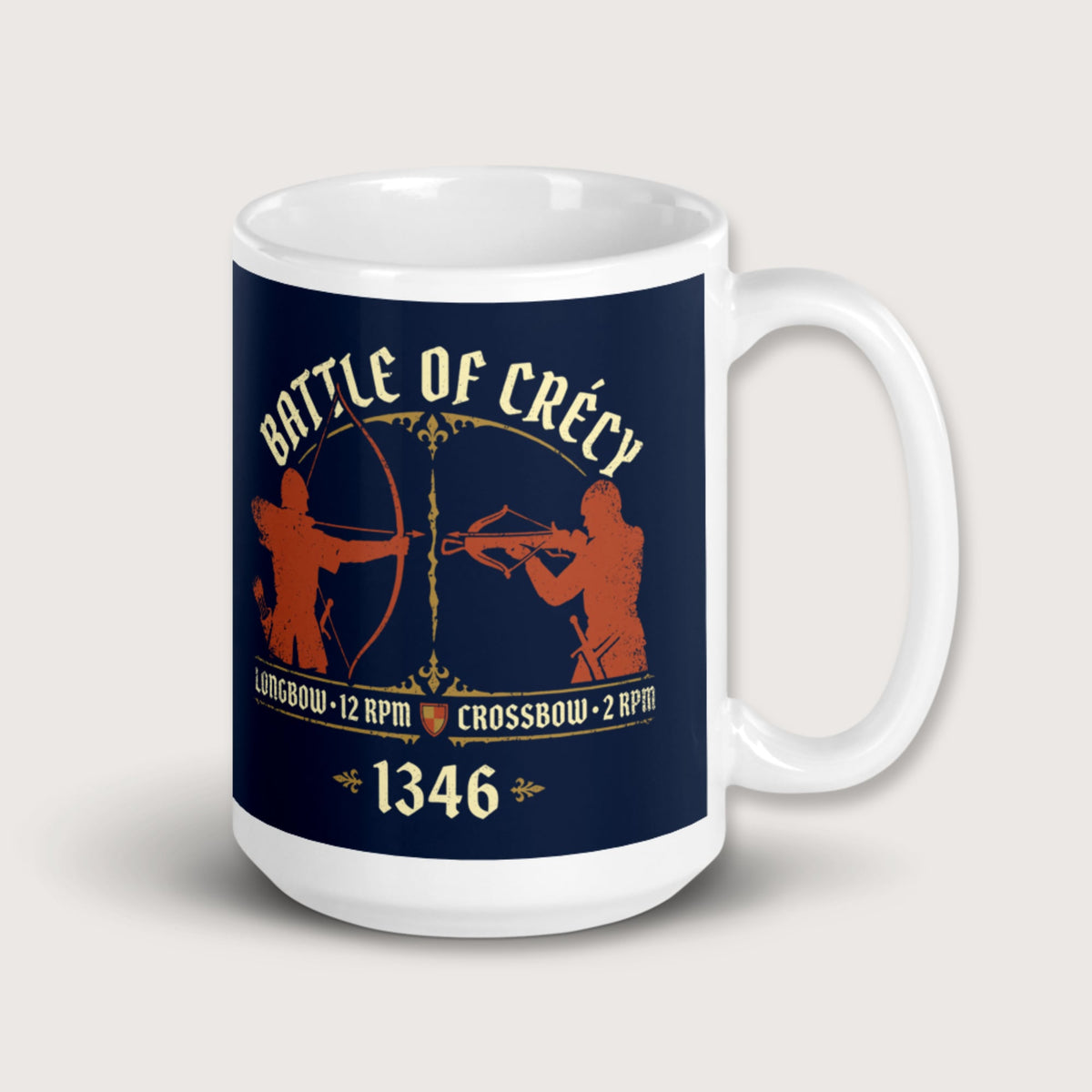 Battle of Crecy 1346 Mug - history buff gift by HistoHead