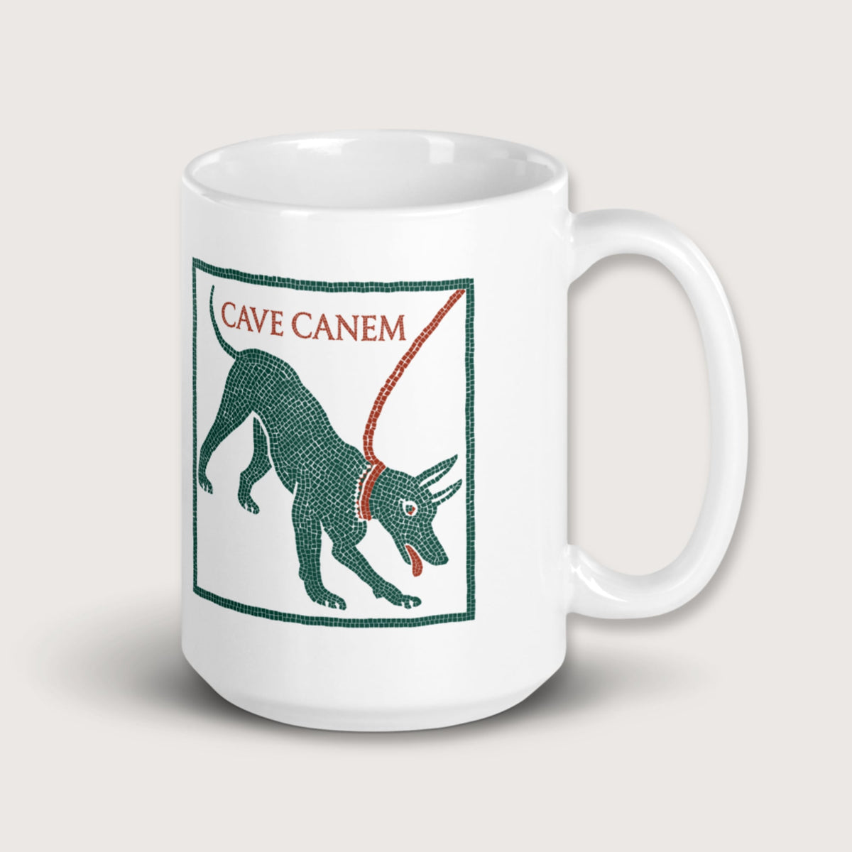 Cave Canem Pompeii Mosaic Mug - history buff gift by HistoHead