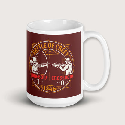Battle of Crécy Longbow vs Crossbow Mug - history buff gift by HistoHead