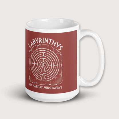 Labyrinthus Here Lives Minotaur Mug - history buff gift by HistoHead