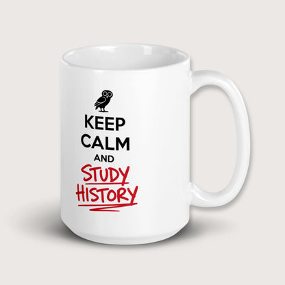 Keep Calm and Study History Mug - history buff gift by HistoHead