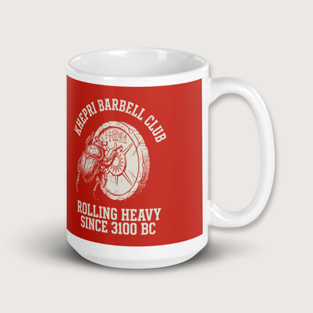 Khepri Barbell Club Mug - history buff gift by HistoHead