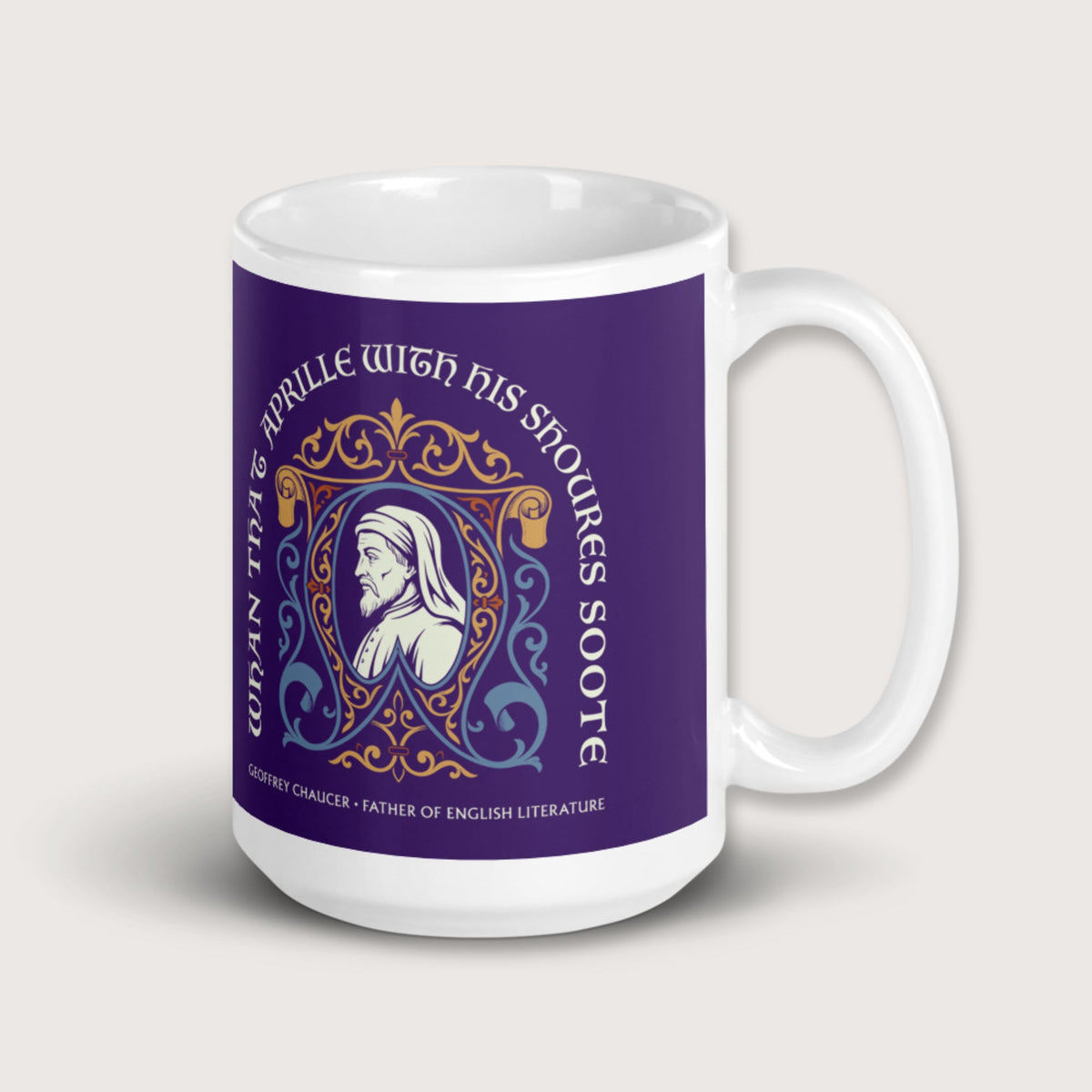 Geoffrey Chaucer Mug - history buff gift by HistoHead
