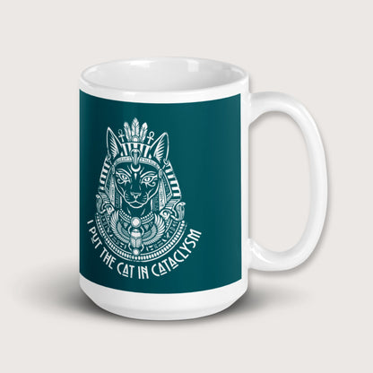 Bastet I Put the Cat in Cataclysm Mug - history buff gift by HistoHead