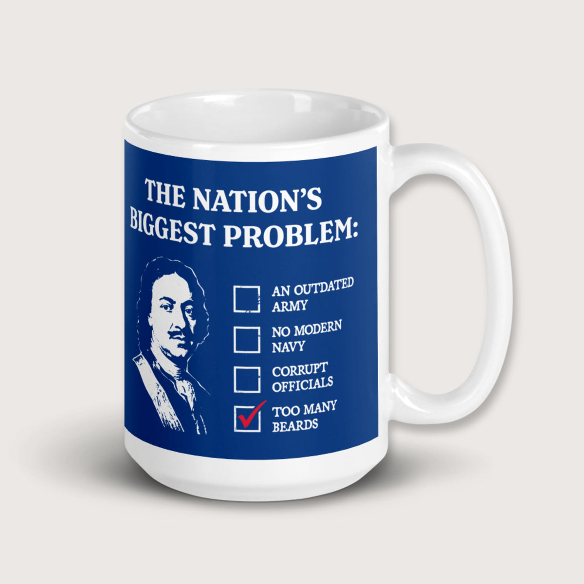 Peter the Great's Beard Tax Mug - history buff gift by HistoHead