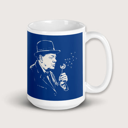 Winston Churchill Blowing Wishes Mug - history buff gift by HistoHead