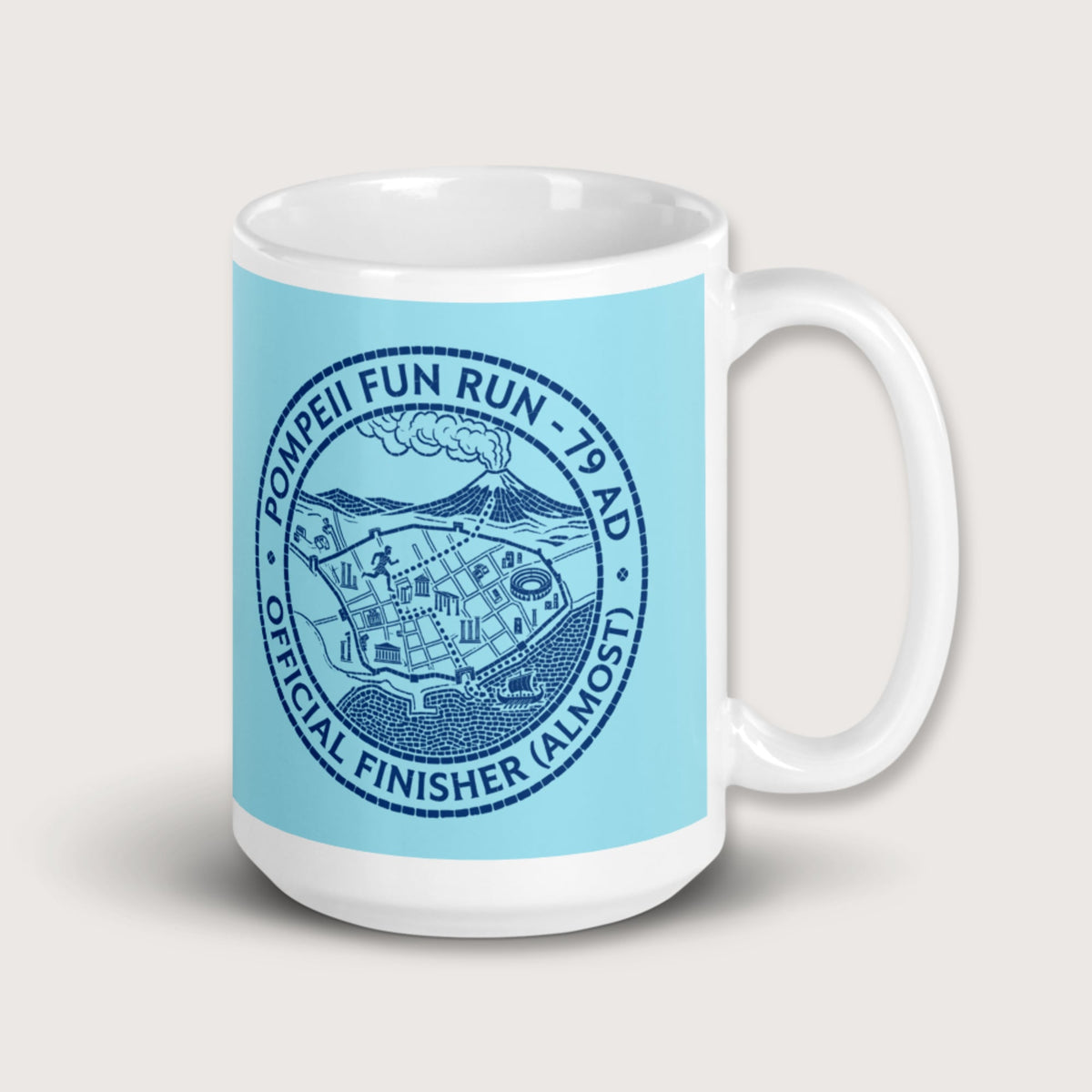 Pompeii Fun Run Official Finisher Mug - history buff gift by HistoHead