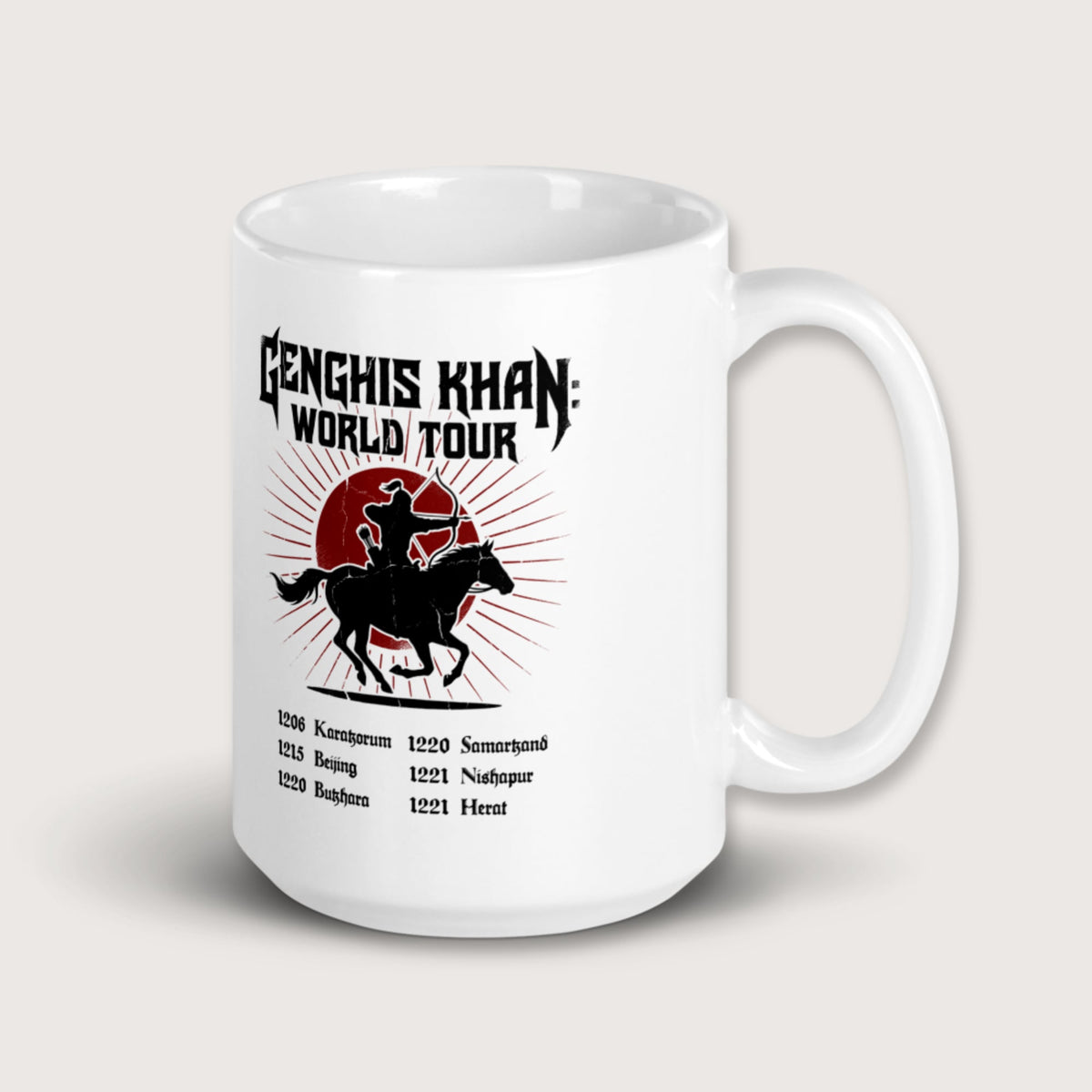 Genghis Khan World Tour Mug - history buff gift by HistoHead