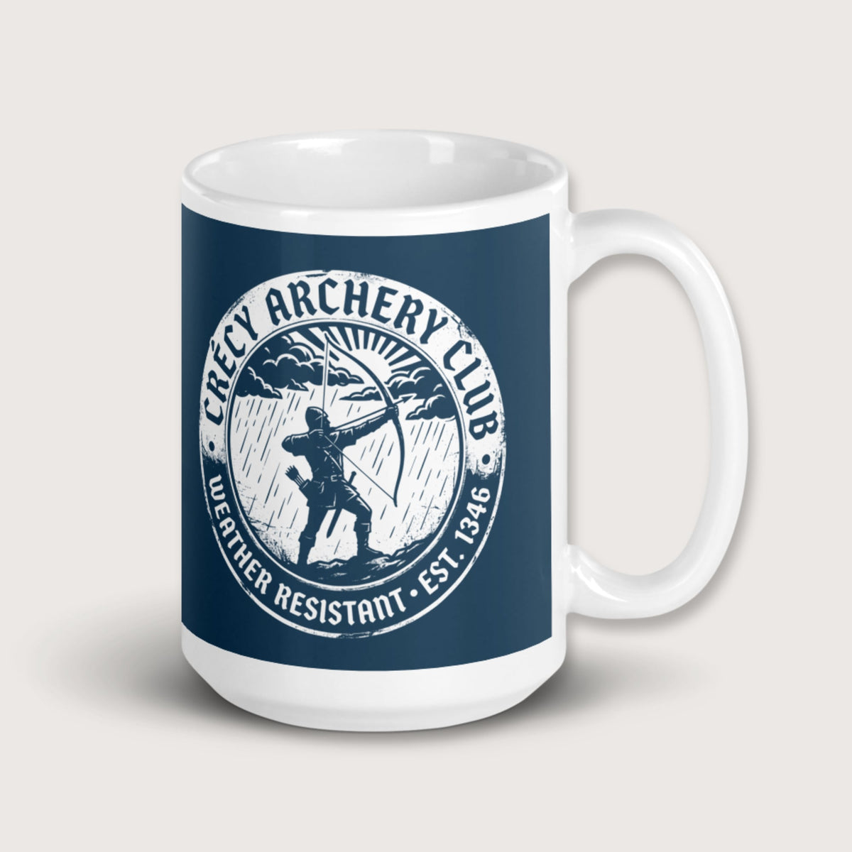 Crecy Archery Club Mug - history buff gift by HistoHead