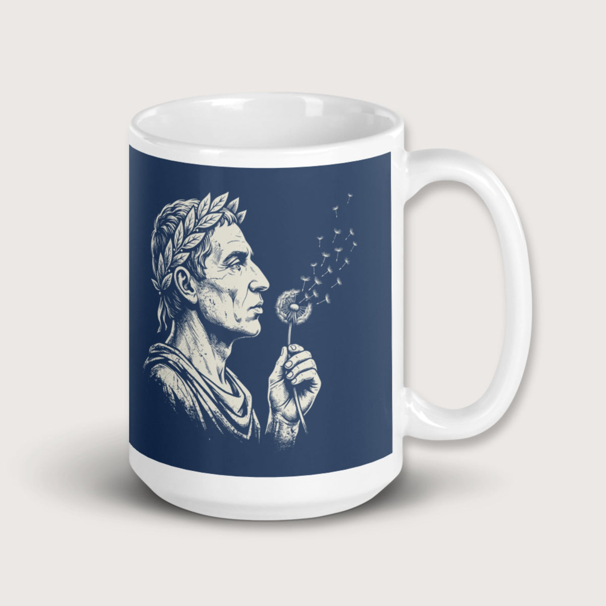 Caesar Blowing Wishes Mug - history buff gift by HistoHead
