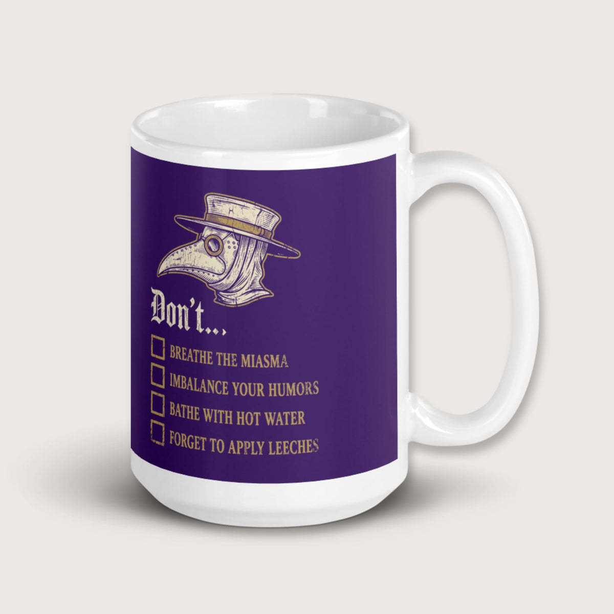 Plague Doctor Advice Mug - history buff gift by HistoHead