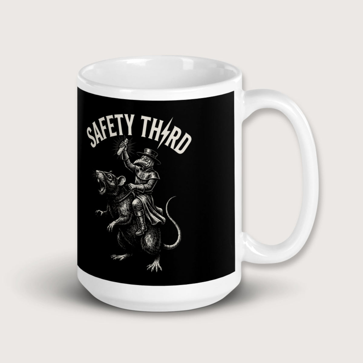 Plague Doctor Safety Third Mug - history buff gift by HistoHead