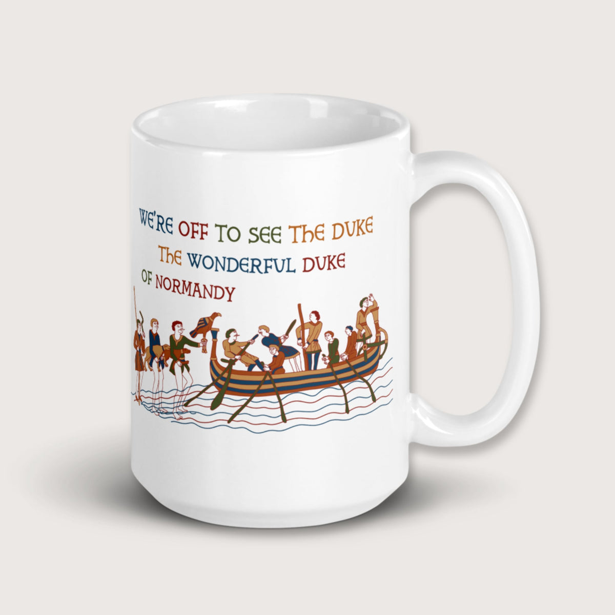 Bayeux Tapestry We're Off to See the Duke Mug - history buff gift by HistoHead