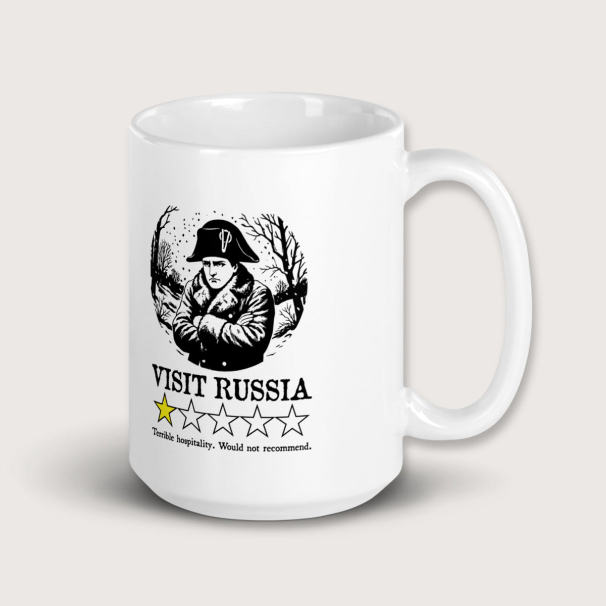 Napoleon Visit Russia Review Mug - history buff gift by HistoHead