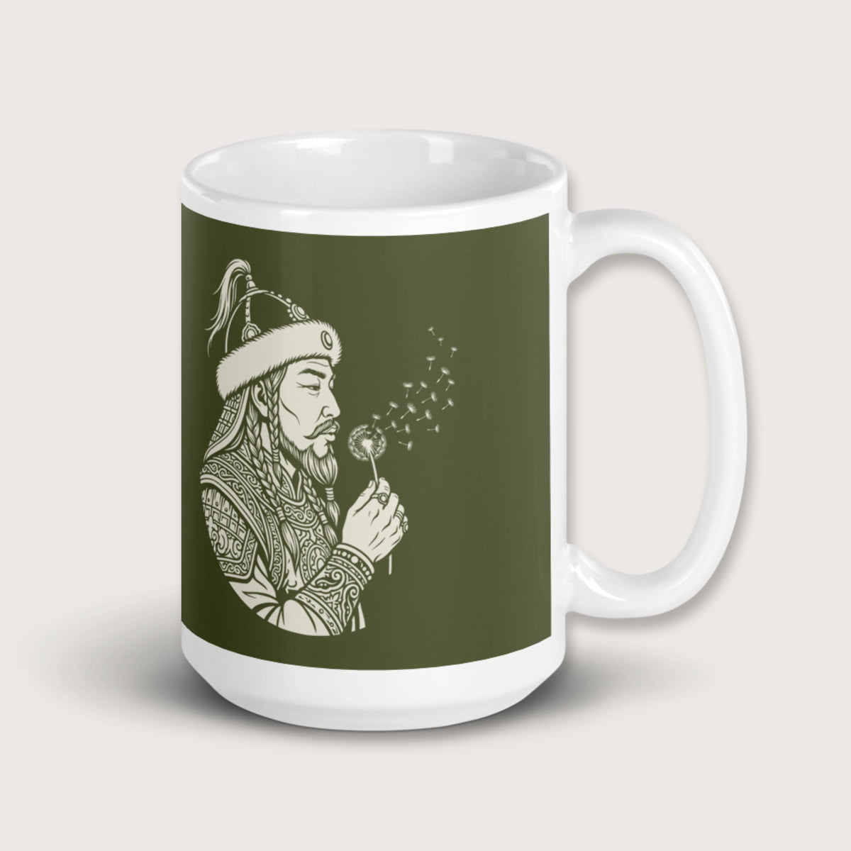Genghis Khan Blowing Wishes Mug - history buff gift by HistoHead