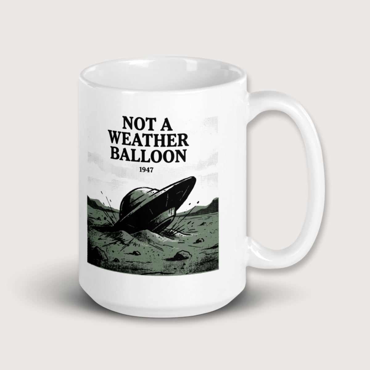 Roswell Weather Balloon Mug - history buff gift by HistoHead