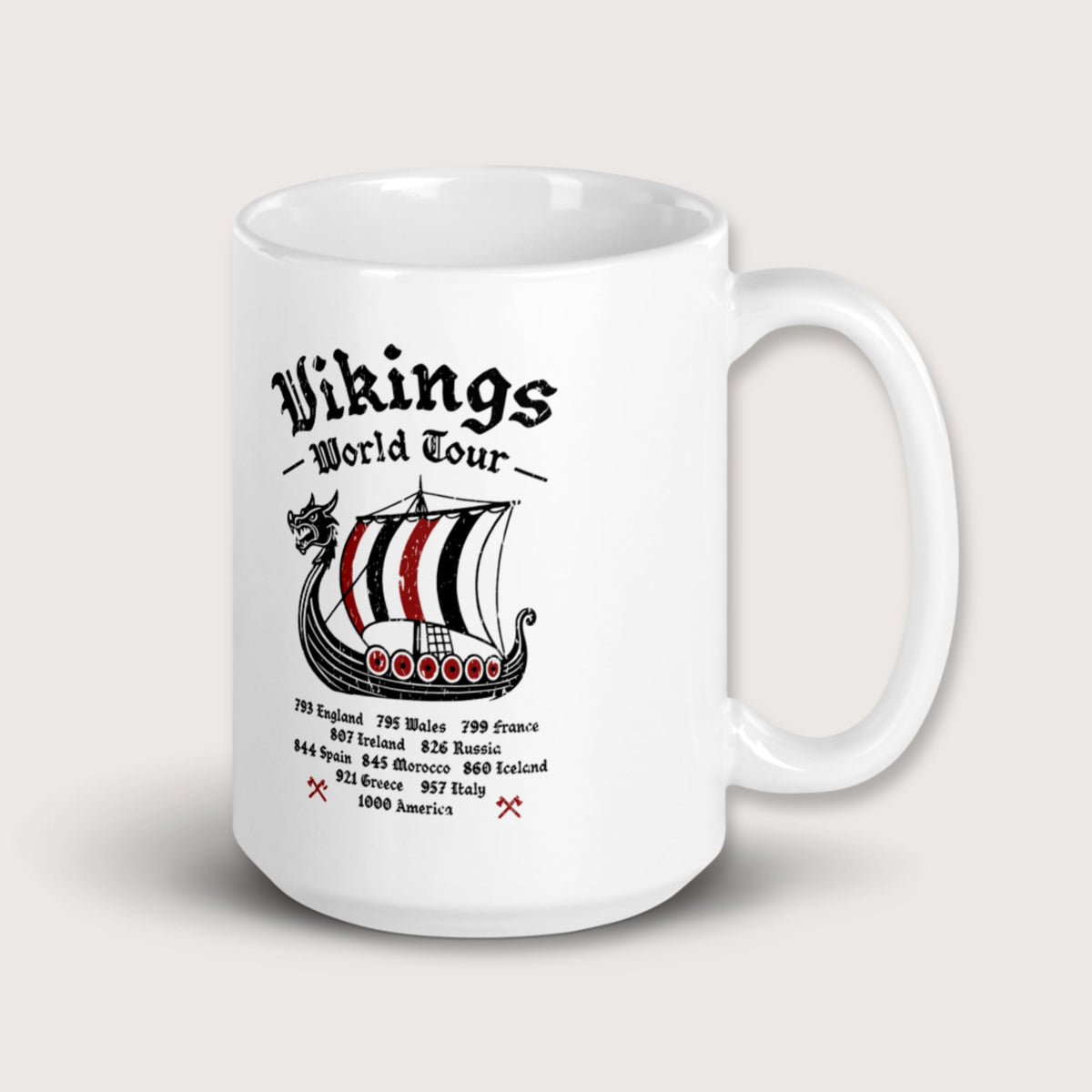 Vikings World Tour Mug - history buff gift by HistoHead