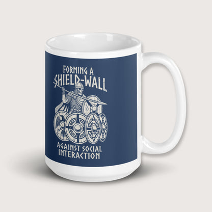 Shieldwall Against Social Interaction Mug - history buff gift by HistoHead
