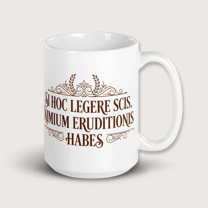 If You Can Read This You Have Too Much Education in Latin Mug - history buff gift by HistoHead