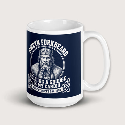 Sweyn Forkbeard Holding a Grudge Is My Cardio Mug - history buff gift by HistoHead