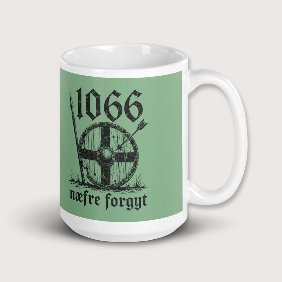 1066 Never Forget in Old English Mug - history buff gift by HistoHead