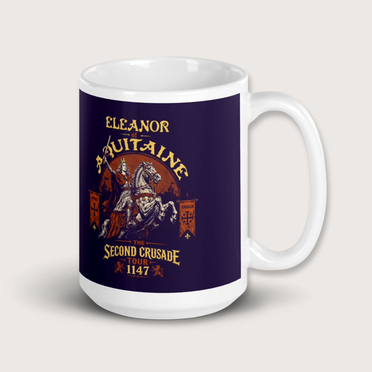 Eleanor of Aquitaine Second Crusade Tour Mug - history buff gift by HistoHead