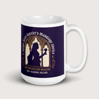 Alice Kyteler's Marriage Advice Mug - history buff gift by HistoHead