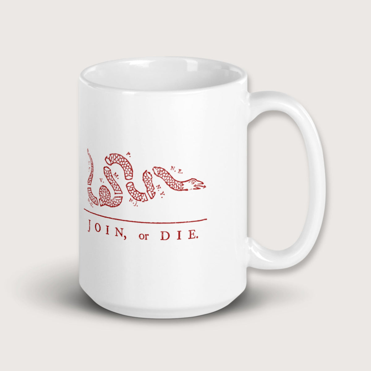 Join Or Die Mug - history buff gift by HistoHead