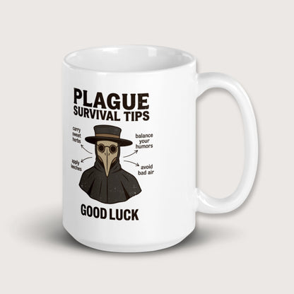 Plague Survival Tips Mug - history buff gift by HistoHead