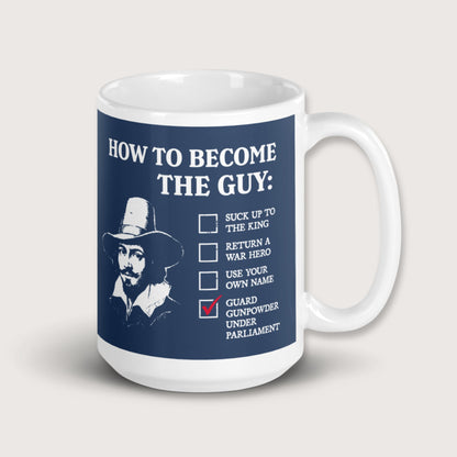 Guy Fawkes How to Become the Guy Mug - history buff gift by HistoHead