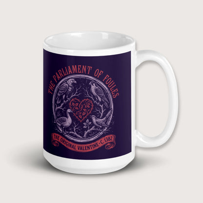 Chaucer Parliament of Foules Valentine Mug - history buff gift by HistoHead