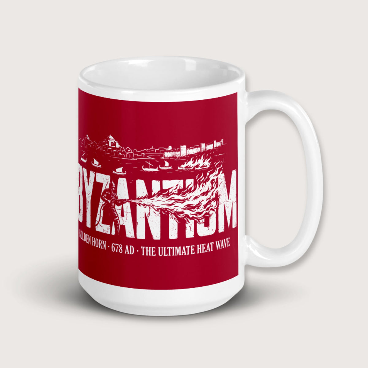 Greek Fire 678 Mug - history buff gift by HistoHead