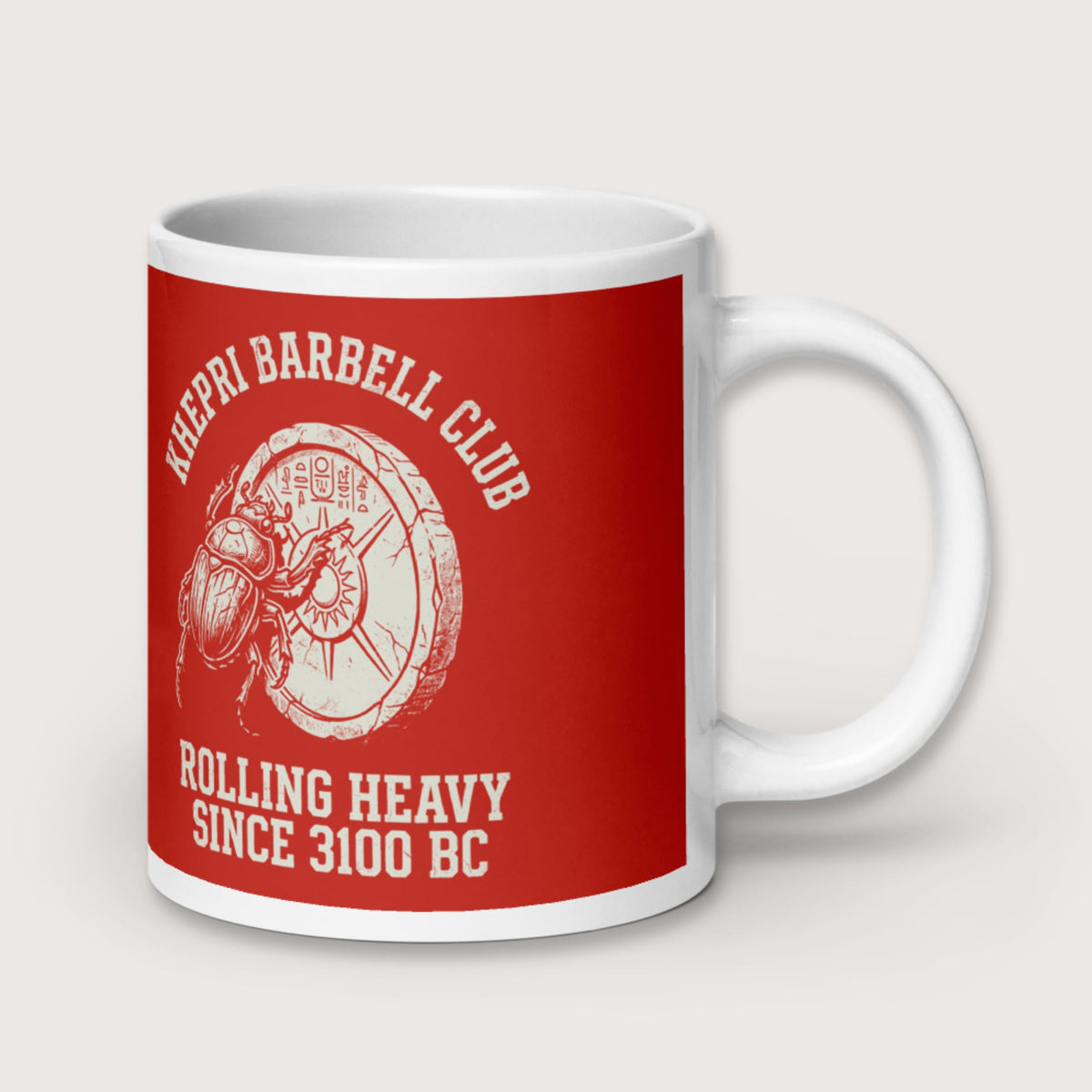Khepri Barbell Club Mug - history buff gift by HistoHead