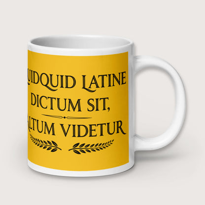 Whatever Is Said in Latin Seems Deep Mug - history buff gift by HistoHead