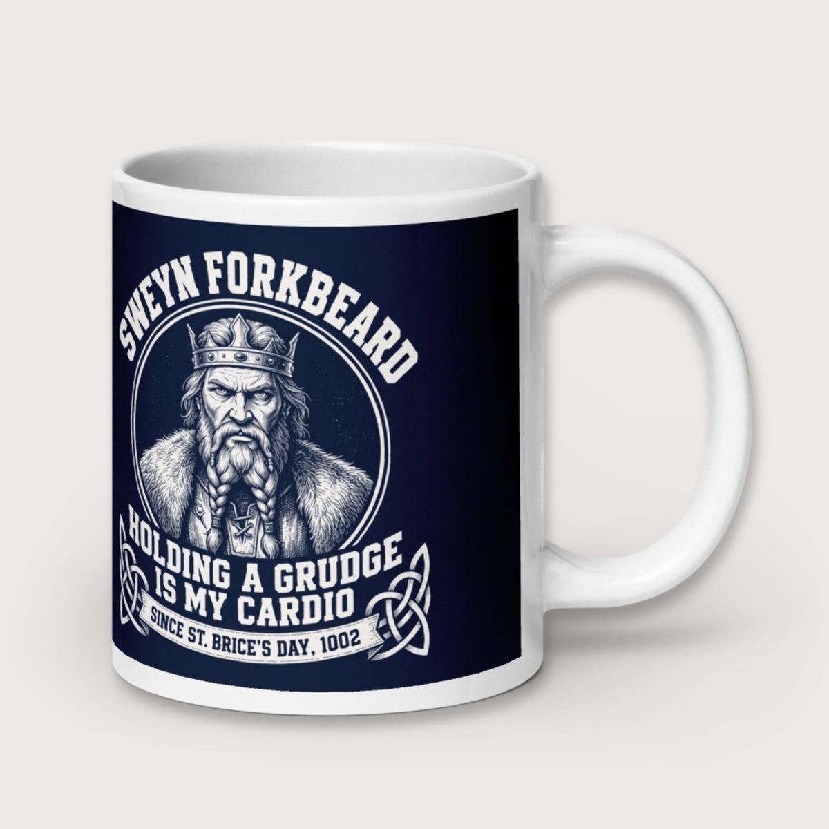 Sweyn Forkbeard Holding a Grudge Is My Cardio Mug - history buff gift by HistoHead