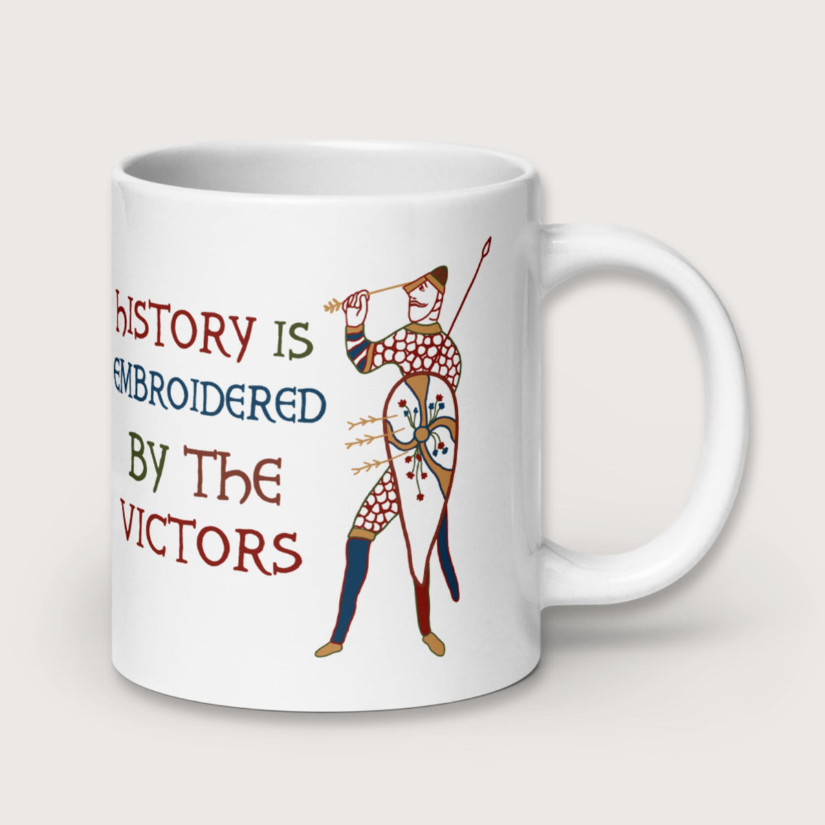 Harold Godwinson History Is Embroidered by the Victors Bayeux Tapestry Mug - history buff gift by HistoHead