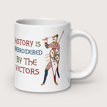 Harold Godwinson History Is Embroidered by the Victors Bayeux Tapestry Mug - history buff gift by HistoHead